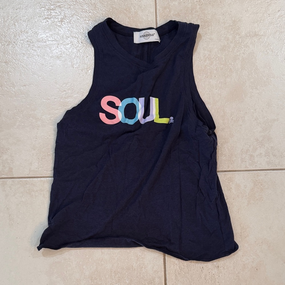 soul cycleNavy Tank Top